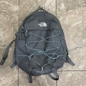 The North Face Borealis Backpack Grey Blue Bungee Laptop School Hiking Bag